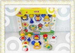 迪孚6608盒裝嬰兒搖鈴8件套 高性價比的嬰兒玩具混批優選